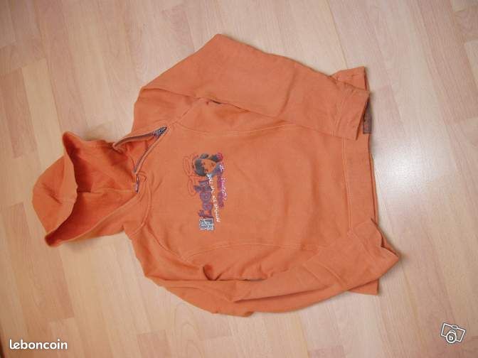 Sweat fille taille 8 ans COLORIS ORANGE (image 1)
