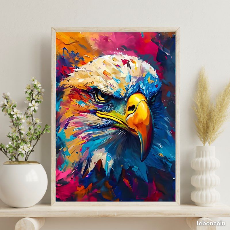 Peinture Sur Toile Affiches D'art Mural|Peinture D'une Jungle Surréaliste|50x70cm Sans Cadre