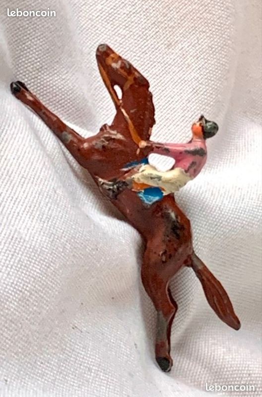 Anciens Cavaliers Jockey En Plomb – Jeu De Société Vintage – Pièces De Collection