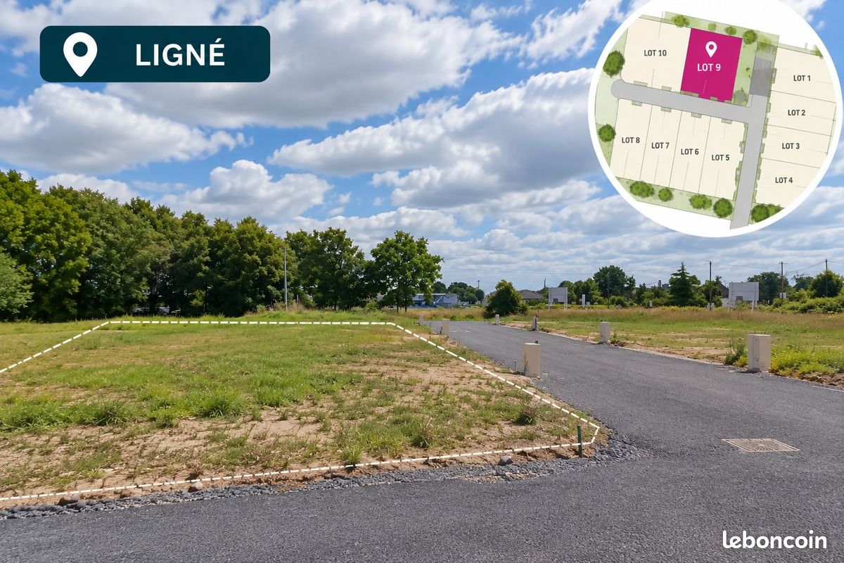 Terrain à bâtir de 671 m² à LIGNE (44) · à Ligné · 135 000 €