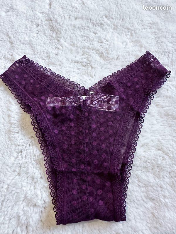 String Victoria's Secret Taille XS/XP - Bleu, Polyamide, Neuf Sans étiquette - Sous-vêtement Confortable