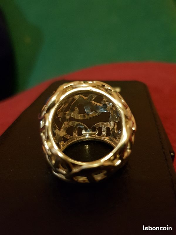 Bague chaine d'ancre bombé argent massif (image 5)
