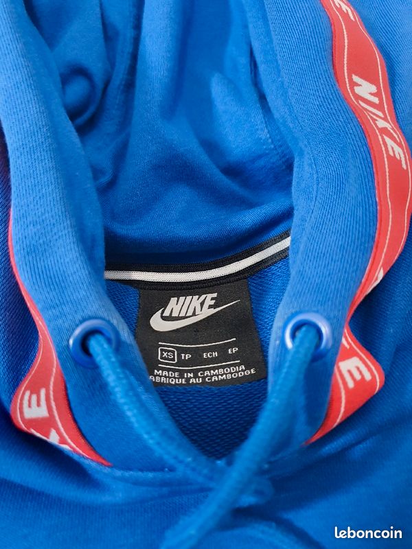 Pull à Capuche Nike Bleu (image 6)