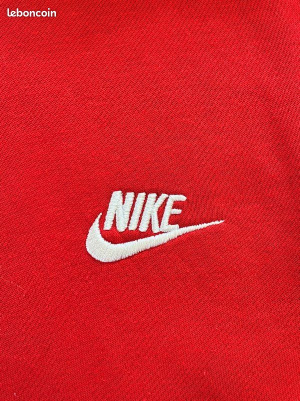 Sweat pull à capuche Nike Sportswear homme rouge logo brodé blanc | Taille M | Neuf (image 7)