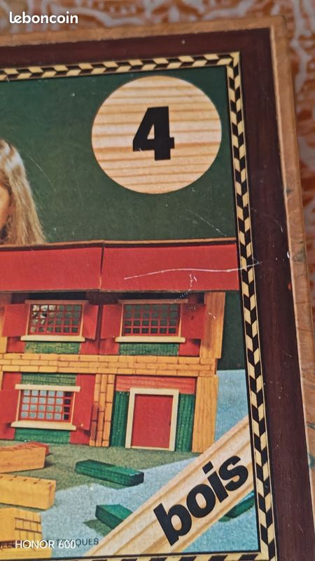Jeu de construction en bois vintage (image 3)