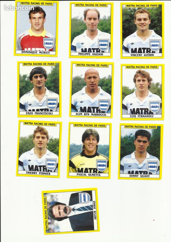 Foot Panini 90 Équipe Complete St Étienne t 18 Stickers