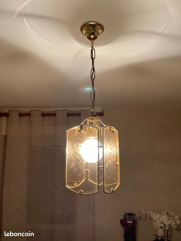 Lustre 4 côté en verres transparent (image 2)