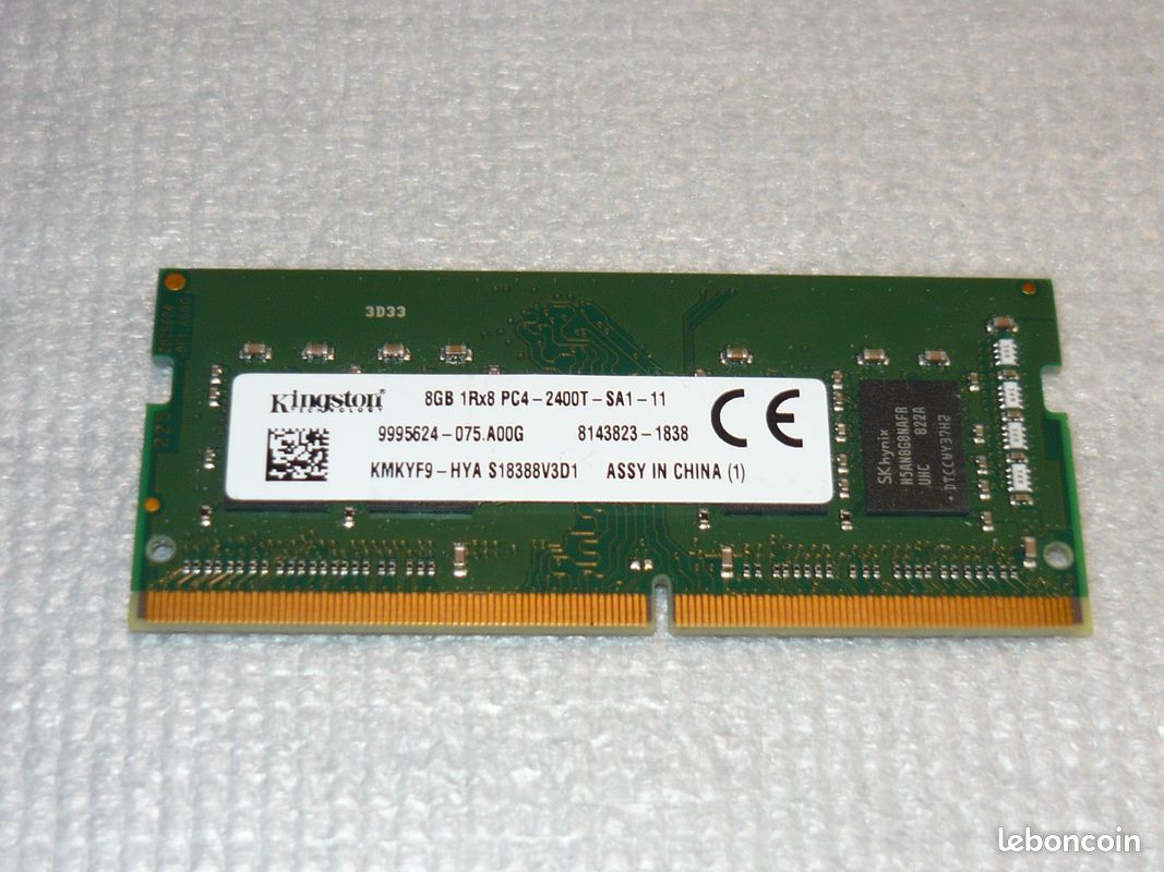 Barrette Mémoire 1Go RAM DDR2 Kingston KHX6400D2K2/2G DIMM PC2-6400U