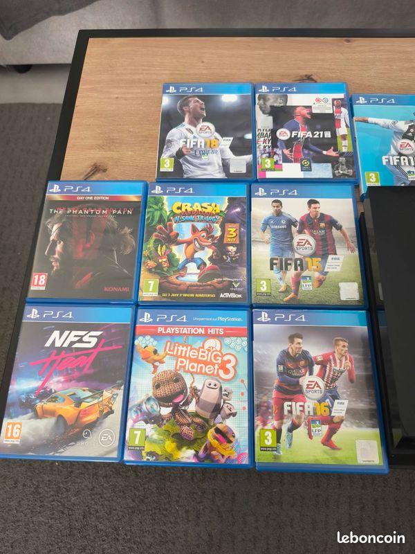 Console PS4 Slim + 15 jeux + câble d'alimentation+ 1 manette (image 3)