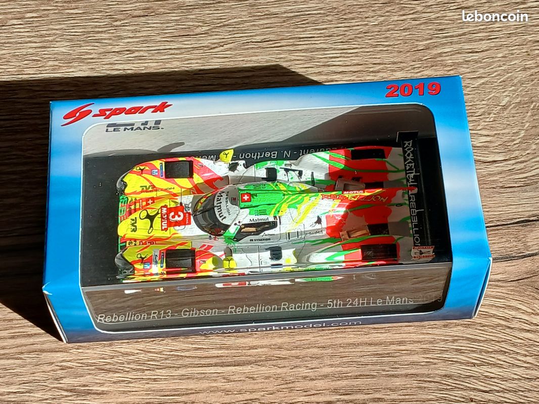 Spark 1/43 – Rebellion R13 Gibson – Le Mans 2019 #3 – MAN – Neuf