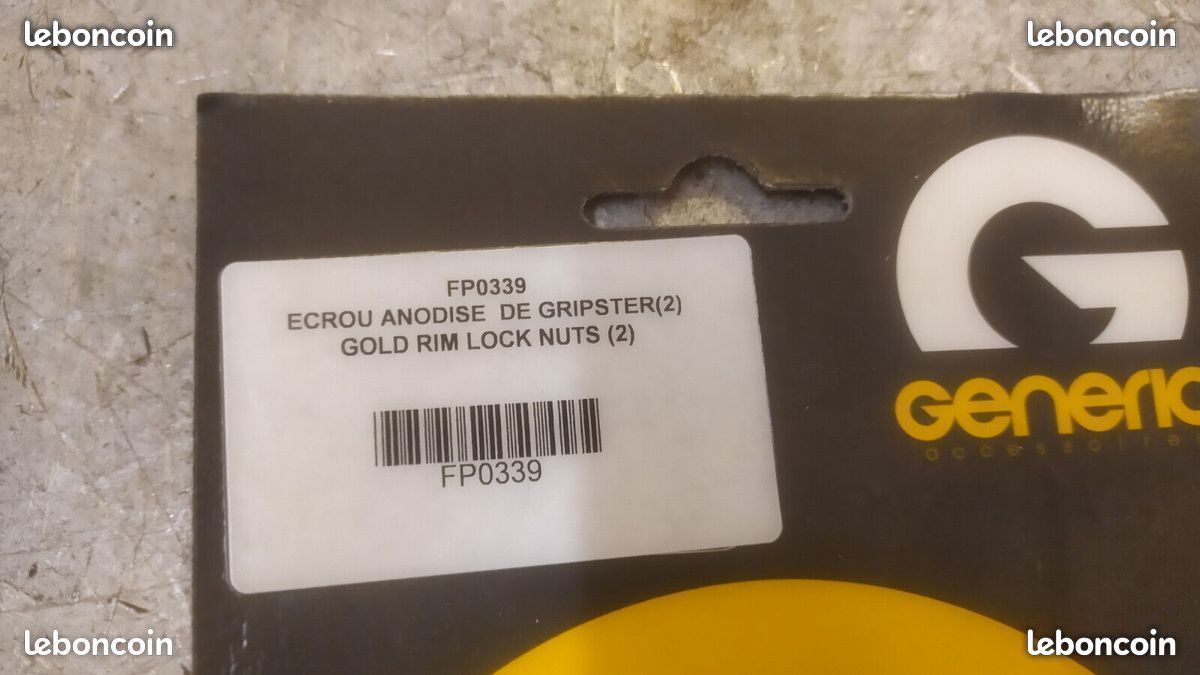 NEUF écrou anodisé de gripster Or moto cross Équipement moto