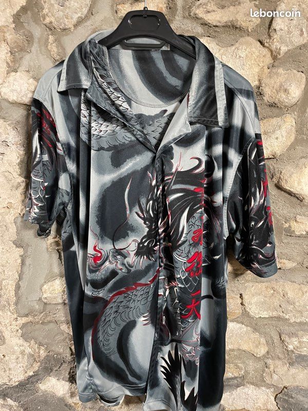 Chemise big dragon style balenciaga manga Vêtements