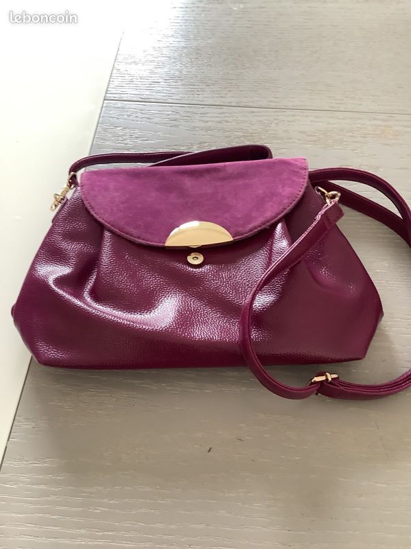Sac à main en cuir velours (image 1)