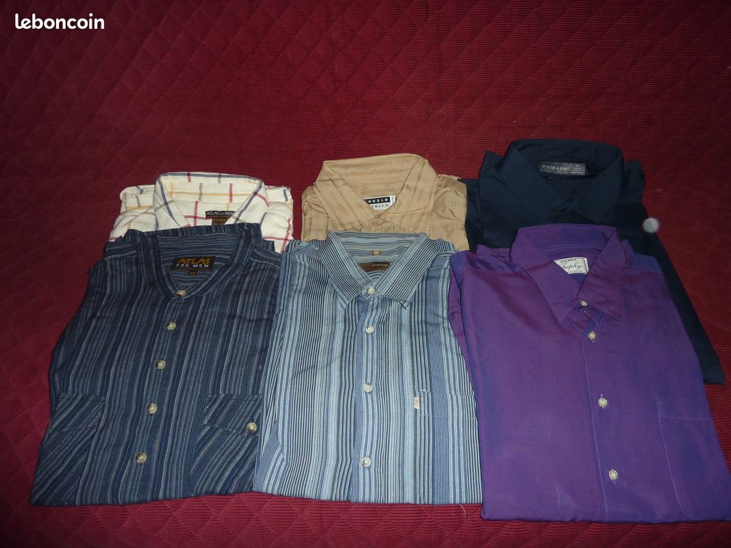 Lot De 15 Chemises Milieu De Gamme – Parfait Pour Revendeurs Ou Dressing Perso | Taille M