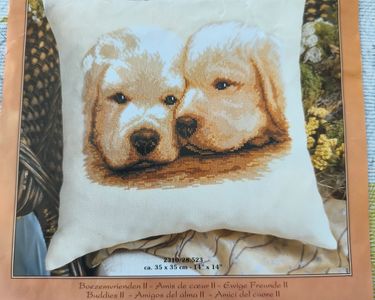 Kit Broderie Points Comptés Janlynn – RETRIEVERS #58 – 5 Chiens – Neuf