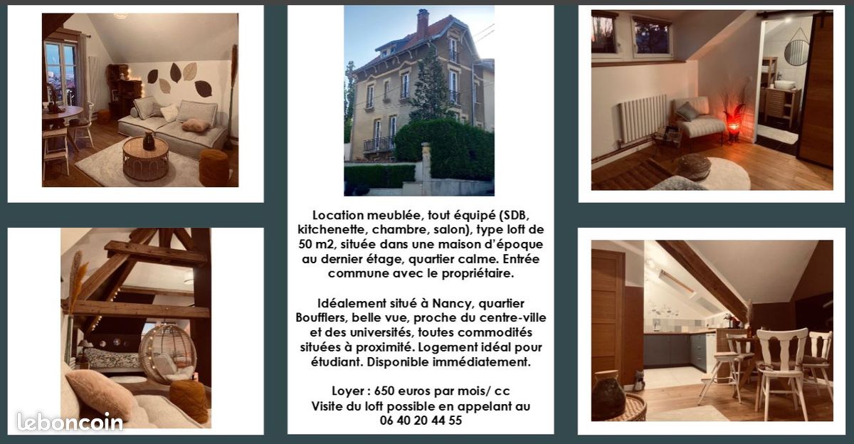 Appartement 3 pièces 50 m² · à Nancy · 50 m² · 650 €