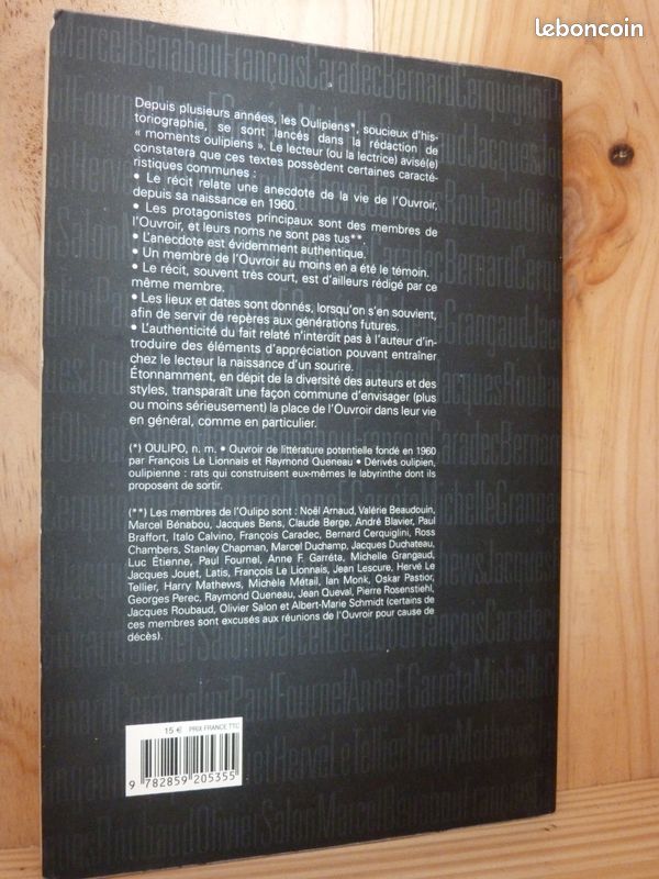 Livre "Moments Oulipiens" (image 2)