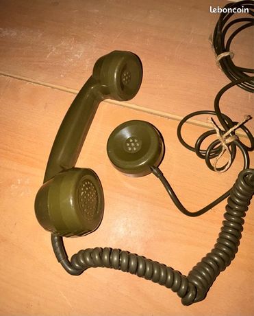 Téléphone Vintage DEPAEPE Années 1970 - Poste Vert à Touches Circulaires PTT - France