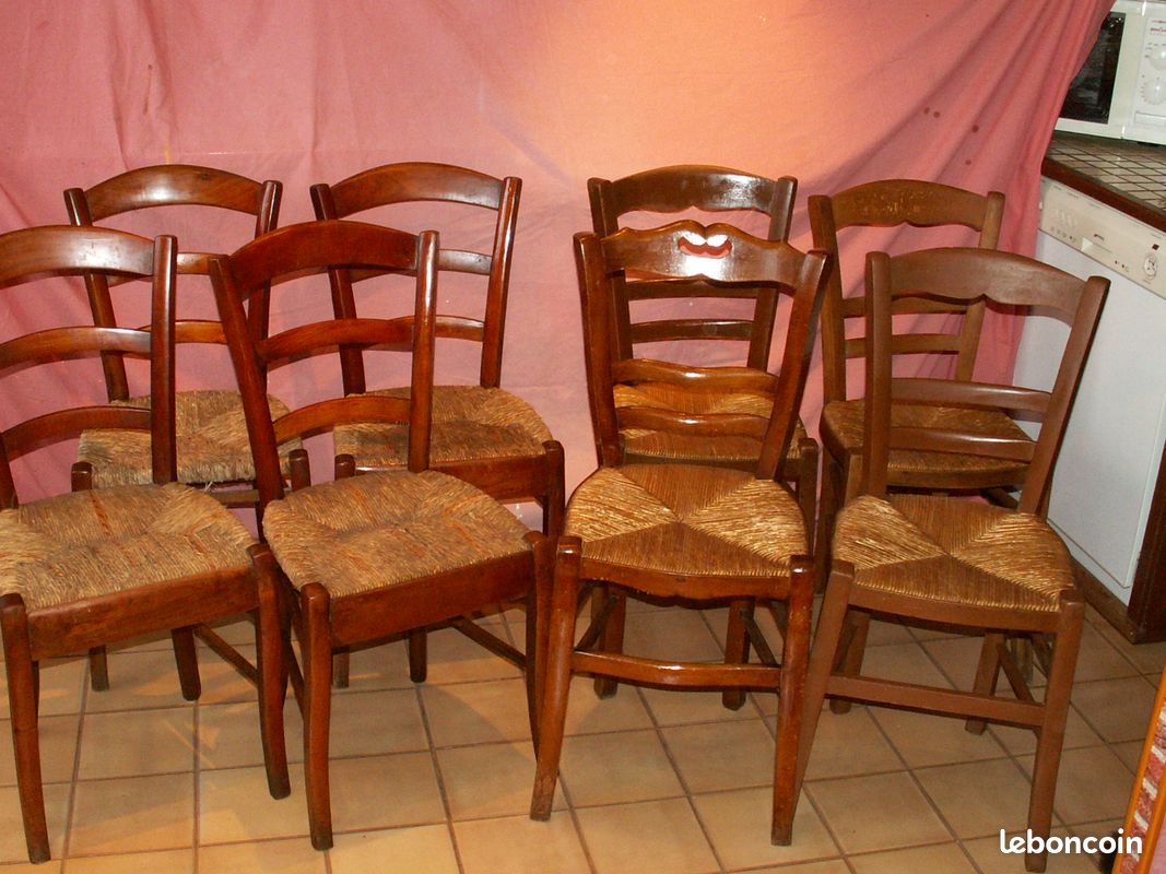 Anciennes chaises en paille à restaurer (image 3)