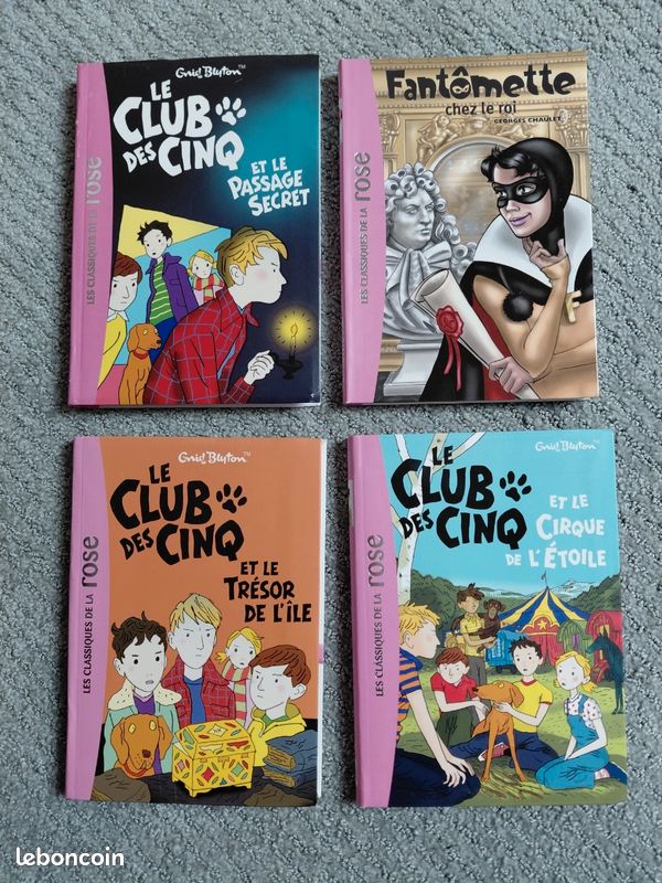 Livres - Les classiques rose - Fantômette & Le Club des Cinq (image 1)