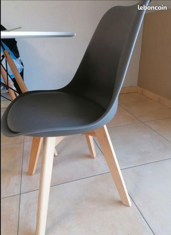 Chaise noir blanc gris neuves (image 7)