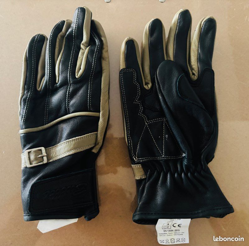 Gants moto en cuir Bullit BS324 – Taille 10(XL) (image 1)