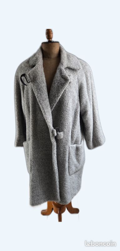 Manteau Zapa Vintage En Laine Et Alpaga - Taille 40 - Noir - Très Bon état - Pour Femme
