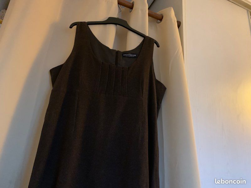 Robe sans manche brune - Taille 50 (image 3)