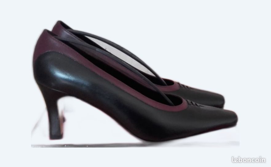 Escarpins noirs, p41, cuir, neuf, boite (image 3)