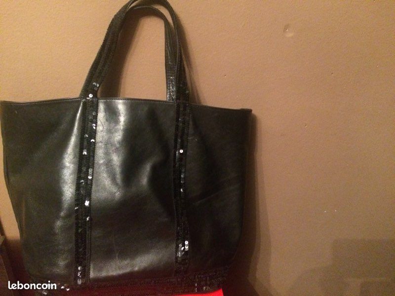 Sac Vanessa Bruno cuir noir grand model (image 2)
