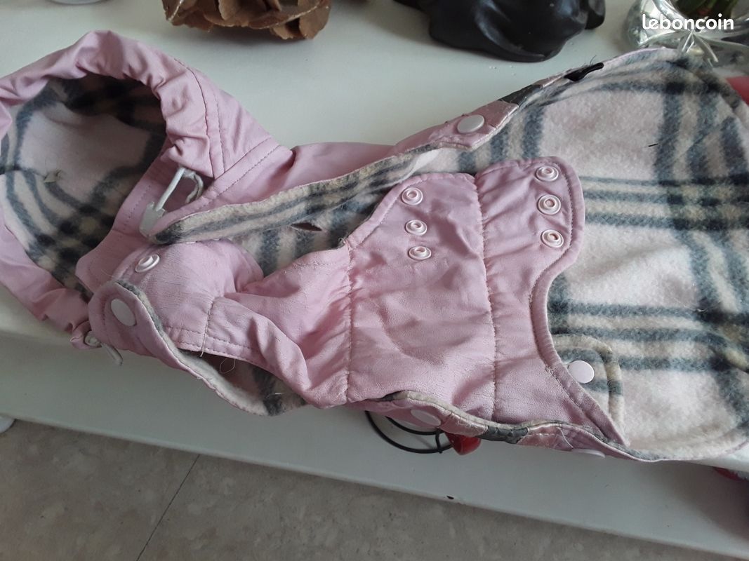 Manteau imperméable pour chihuahua double de polaire Accessoires