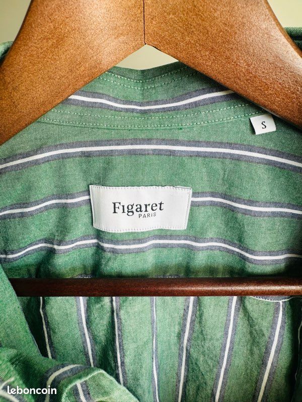 Chemise Vintage Generra Homme XL - Verte Rayée Coton - Années 90 Y2K - Avec Défauts