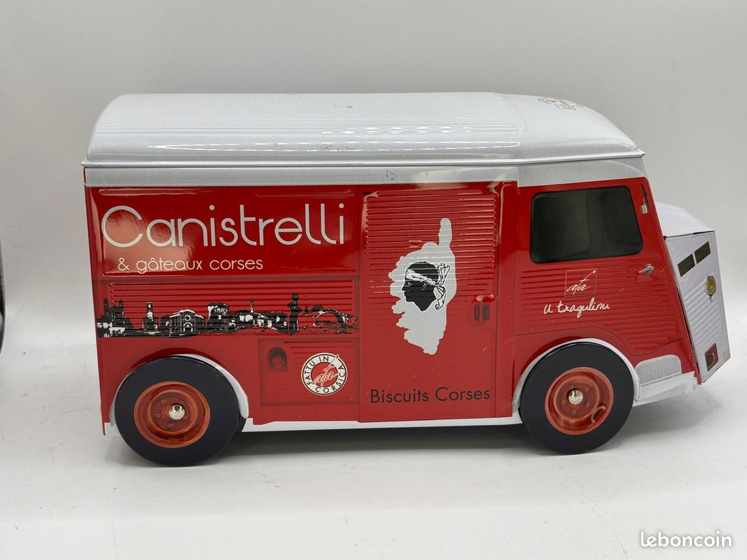 Boîte En Tôle Lithographiée Citroën Type H 1955 - Thème Boucherie Corse Vegan - Échelle ~1/20