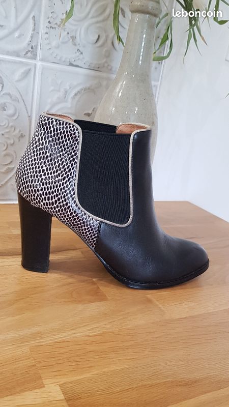 Mellow Yellow Botte A Talon Noir Femme Mellow Yellow Bottines