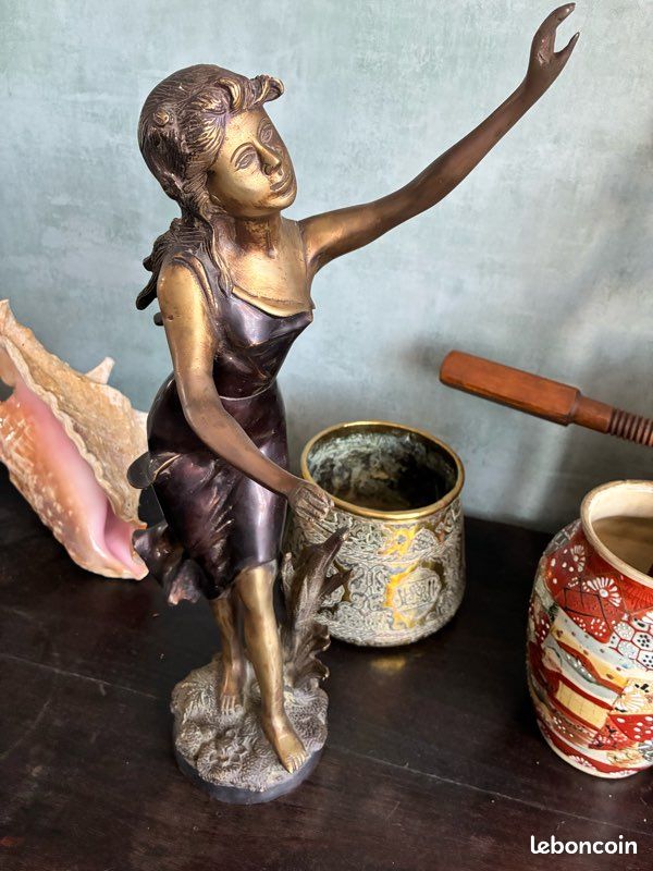 Statue femme en bronze art deco (image 1)