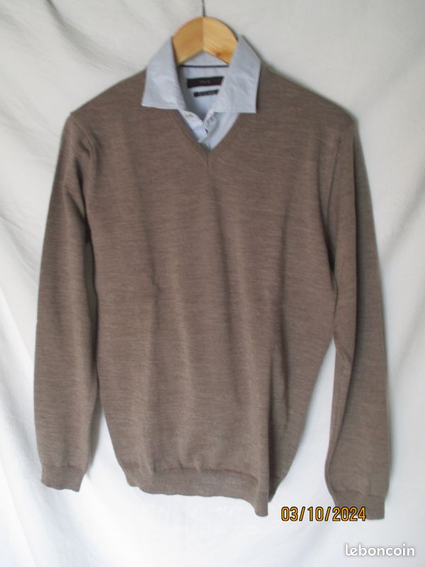 Pull Homme ZARA MAN Gris XL • Déclics éthiques
