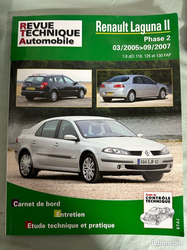 Revue technique automobile Renault laguna 2 phase 2 (image 1)