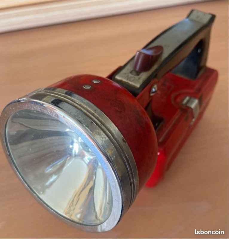 Lampe Torche Vintage SAFT MAZDA - Orange - Années 70 - Camping, Jardin