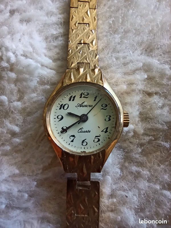 Montre Femme Aurore à Quartz Argentée Style Art Déco - Ne Fonctionne Pas - Pour Collection Ou Réparation