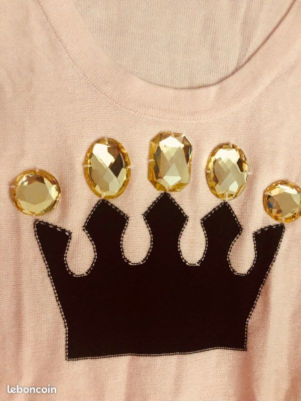 Sonia Rykiel, Pull mc coton rose, jaune, S Vêtements