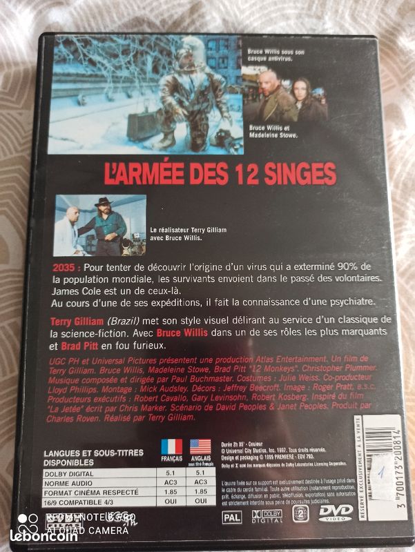DVD l'armée des 12 singes (image 2)