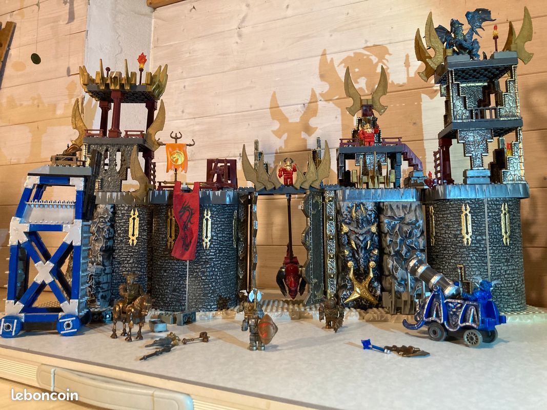 Figurine Mega Bloks Skeleton Warriors Dragon Bleu Articulé Collection