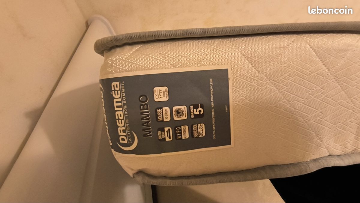 Lit une personne + matelas - 90cm (image 2)