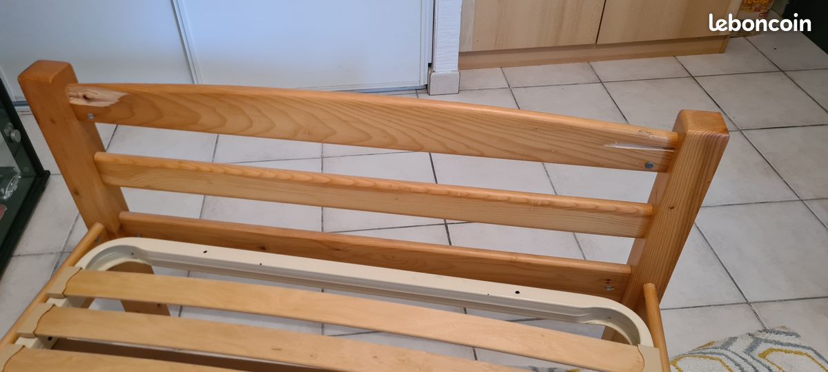 Lit 190x90 sans sommier (image 3)