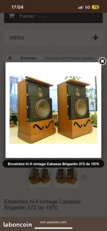 Enceintes Cabasse Brigantin 3VTA – Filaire – Occasion