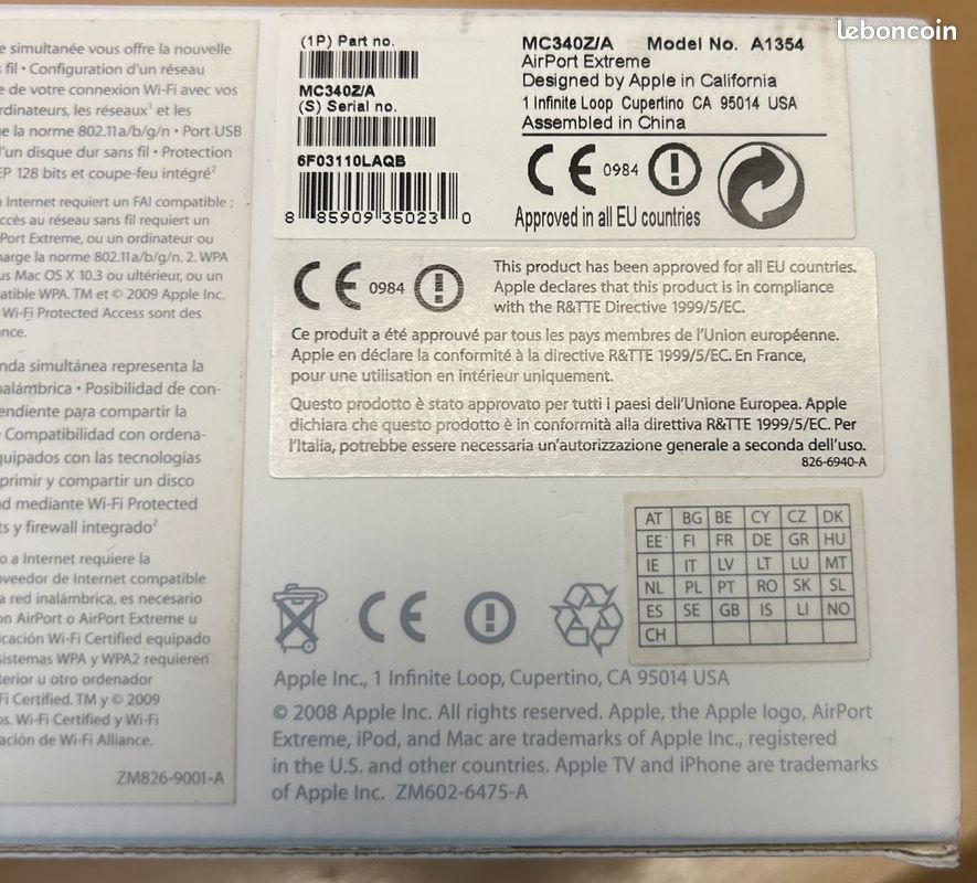 AirPort Extreme 802.11n - A1354 (image 8)