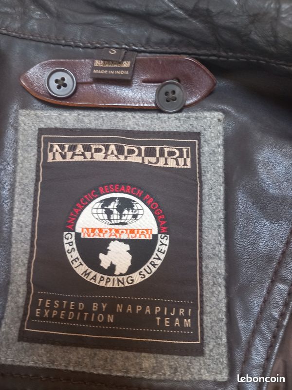 Veste En Cuir Napapijri - Noir, Taille XL, Neuve Avec étiquettes !