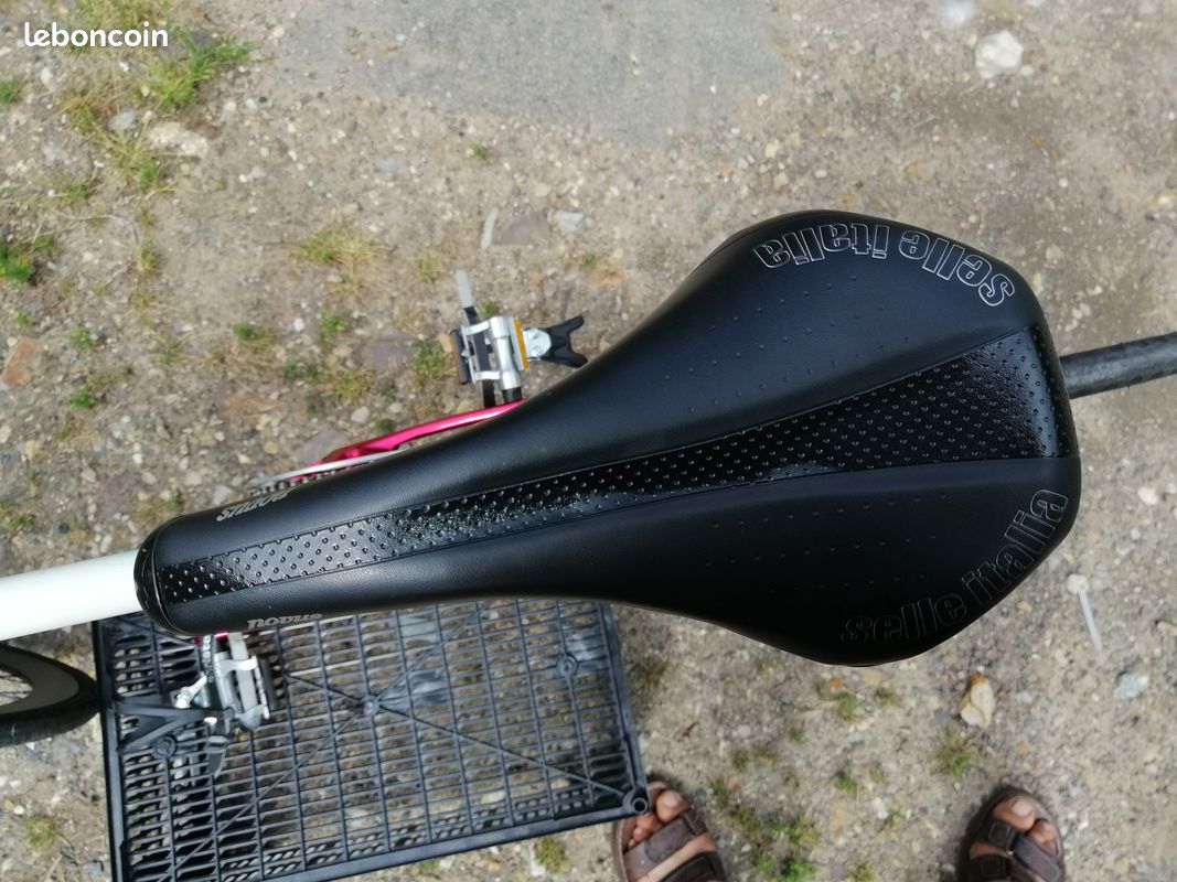 Velo fixie cadre colombus jantes profiler transmission neuve plateaux chaine pignon neuf (image 7)