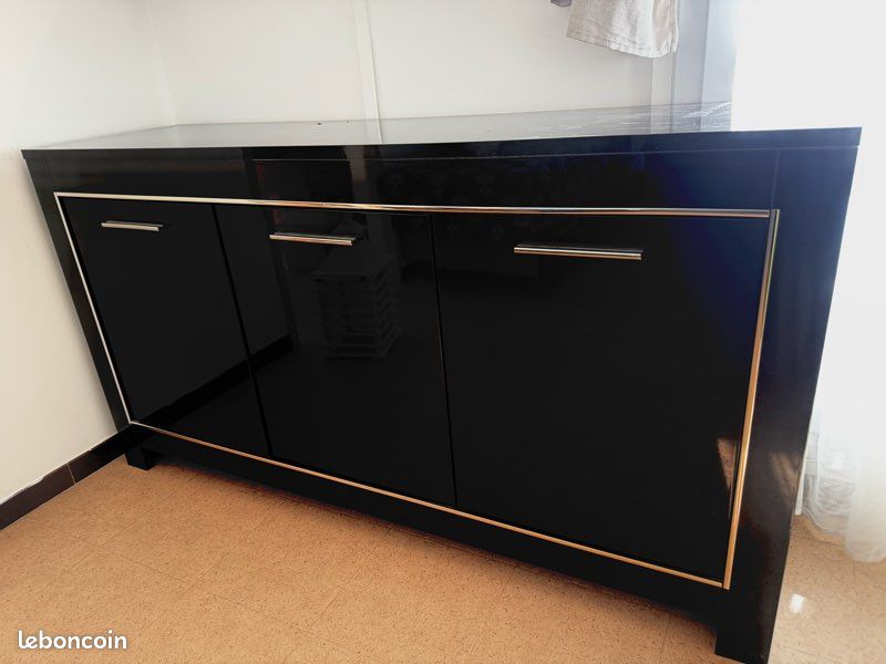 BUFFET NOIR 3 portes (image 1)