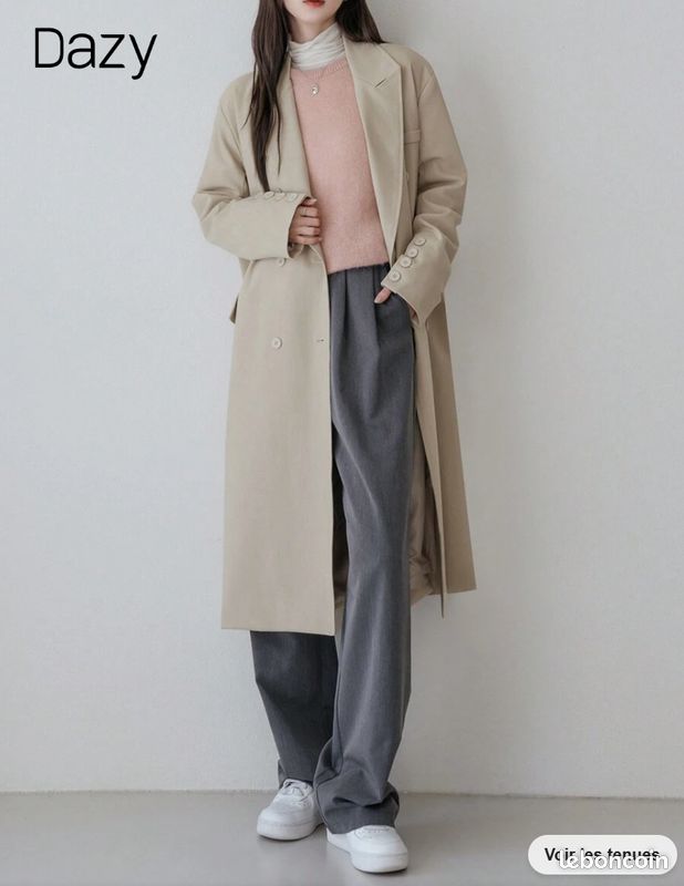 Blazer à bouton col à revers (image 6)